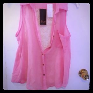 Pink dressy tank top